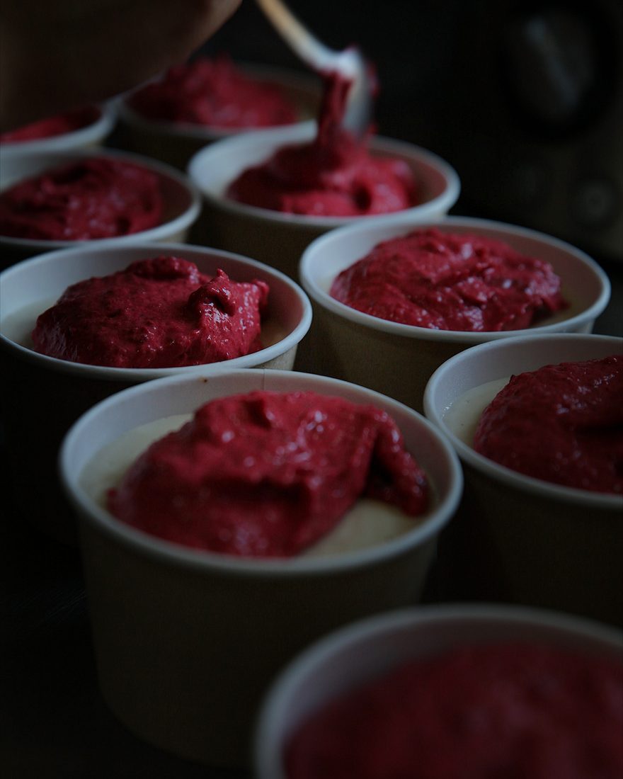 Red berry smoothie cups